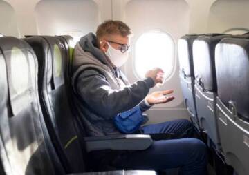 Is it allowed to use disinfectant spray in flight?